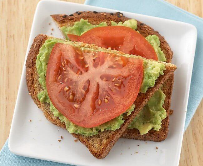 Avocado-Tomato Open-Face Sandwich