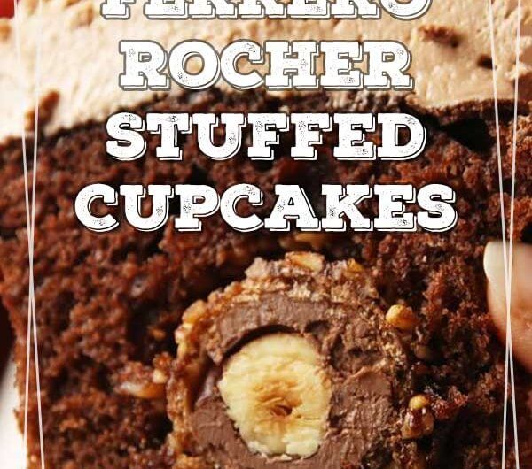 Ferrero Rocher Stuffed Cupcakes